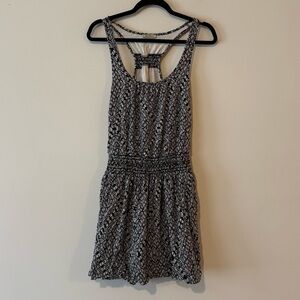 Lucky Brand Sleeveless Smocked Waist Racerback Dress